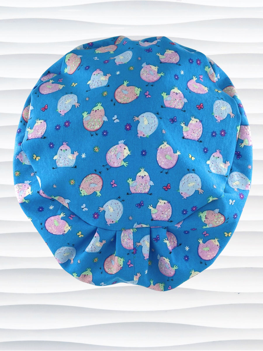 Easter Chicks Euro Pixie Scrub Cap, "Just Hatched"