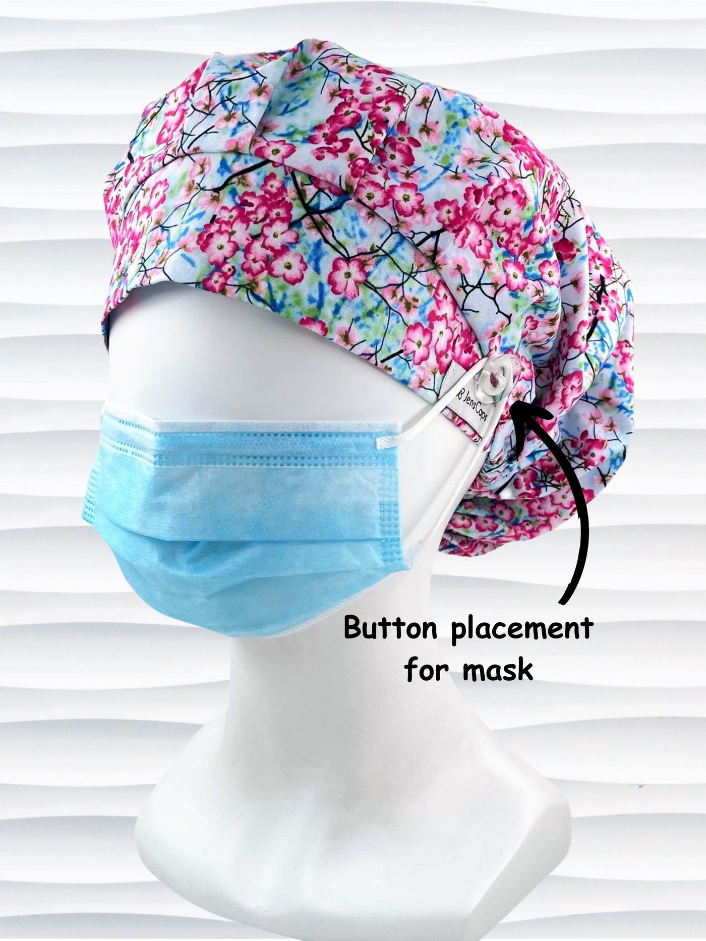 Sugar Skull Dogs Bouffant Scrub Cap, "Rad Pups"